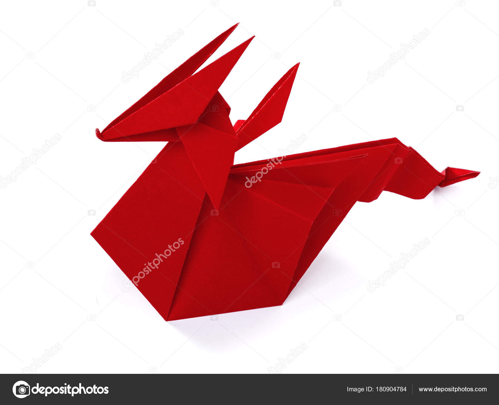 Origami red paper dragon Stock Photo by ©mandrixta 180904784