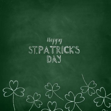 Bir kara tahta üzerinde mutlu St Patricks Günü