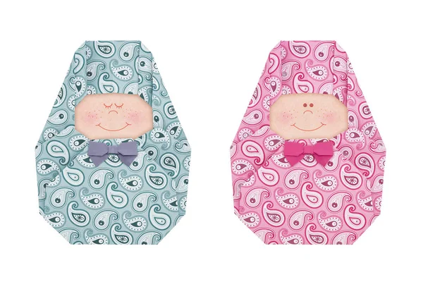 Origami recién nacido en Swaddle —  Fotos de Stock