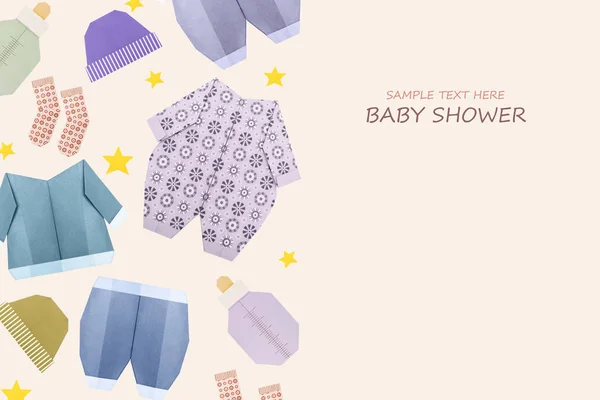 Origami baby boy dusche — Stockfoto