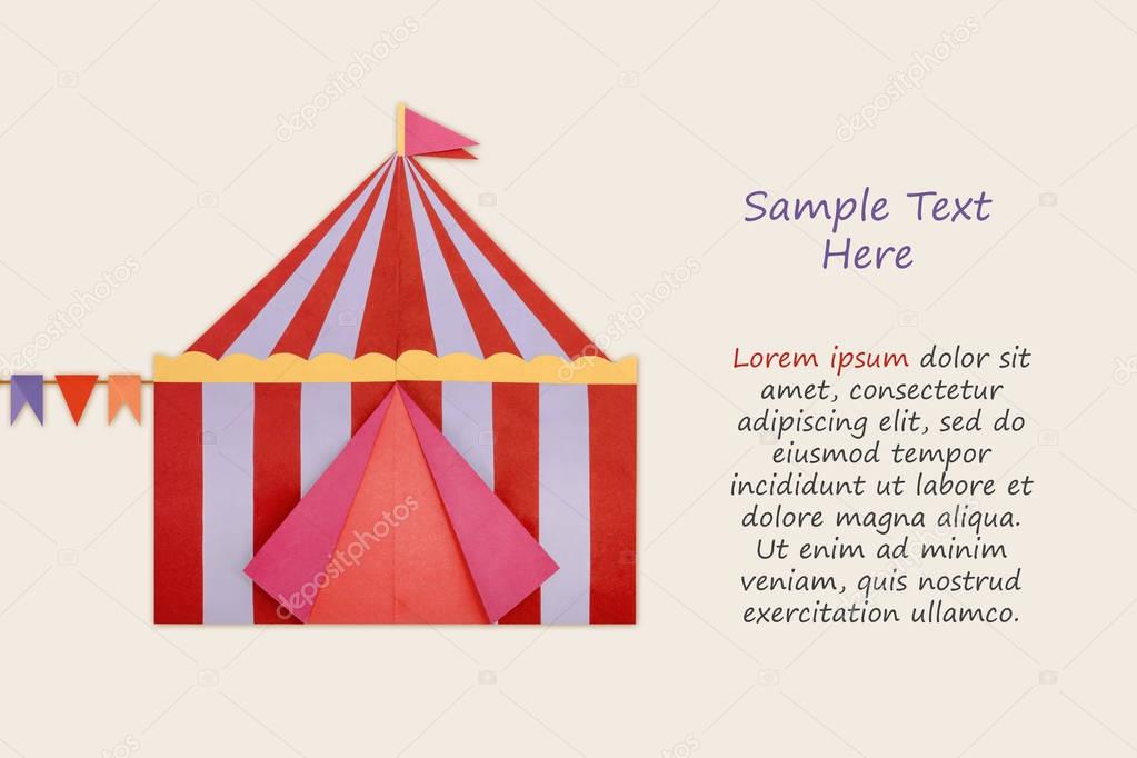 Circus Tent origami paper