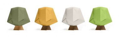 Origami kağıt ağaç