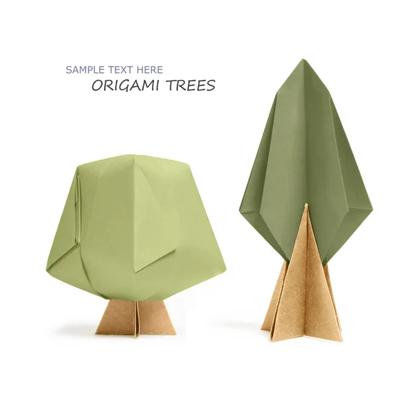 Origami papír strom — Stock fotografie