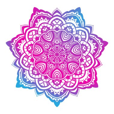 Güzel Mandala. Vintage dekoratif öğe. 