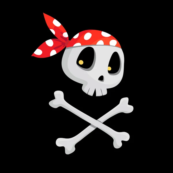Pirate scull illustration — Stock Vector