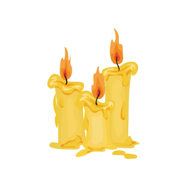 Illustrazione candele di Halloween — Vettoriale Stock