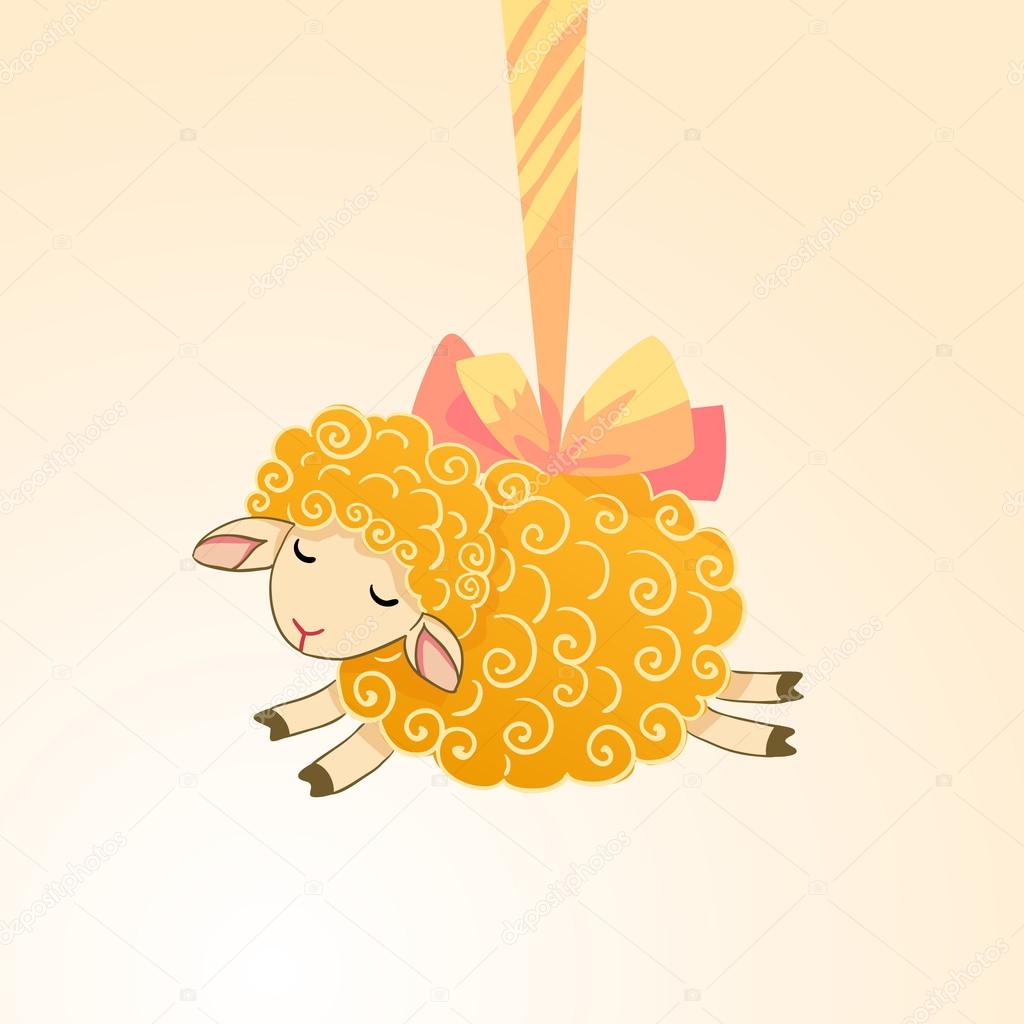 yellow sheep illustration.