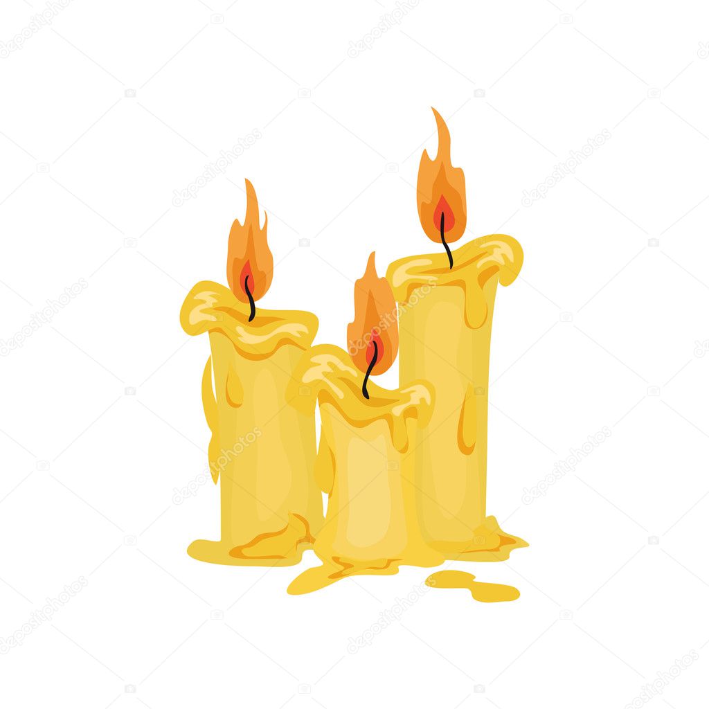 Halloween candles illustration