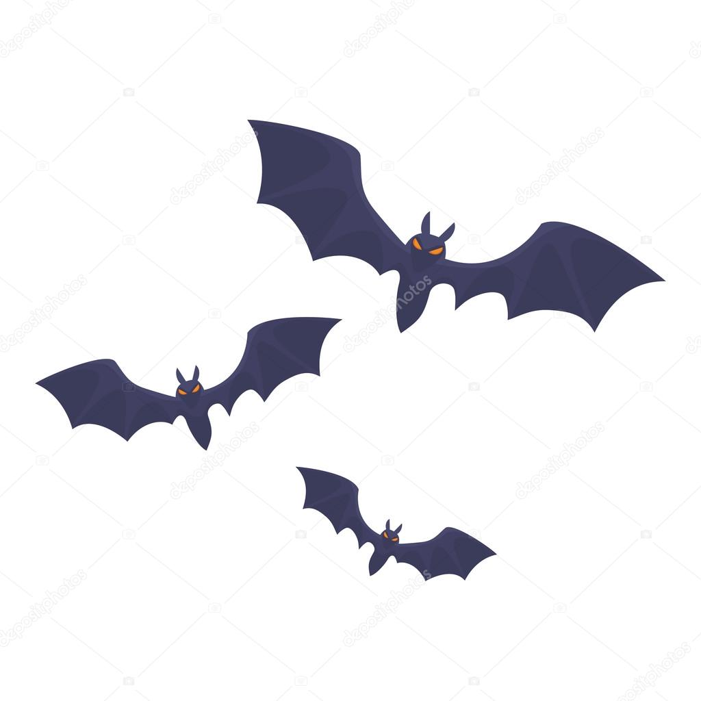 Set of Bats Silhouettes illustration
