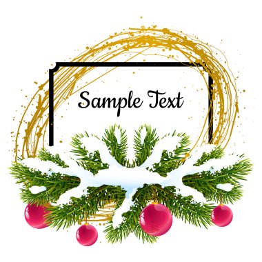 Kartı ile Noel köknar ağacı