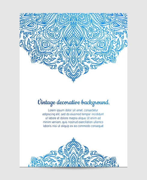 Hermoso mandala azul — Vector de stock