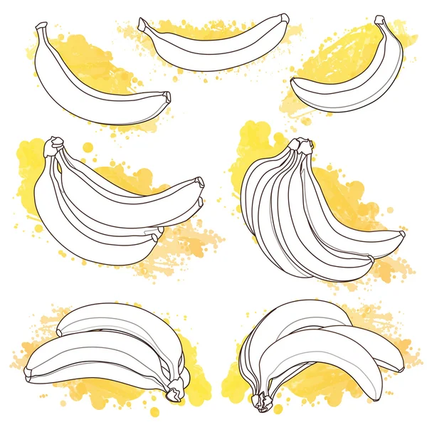 Textura de banana colorida — Vetor de Stock