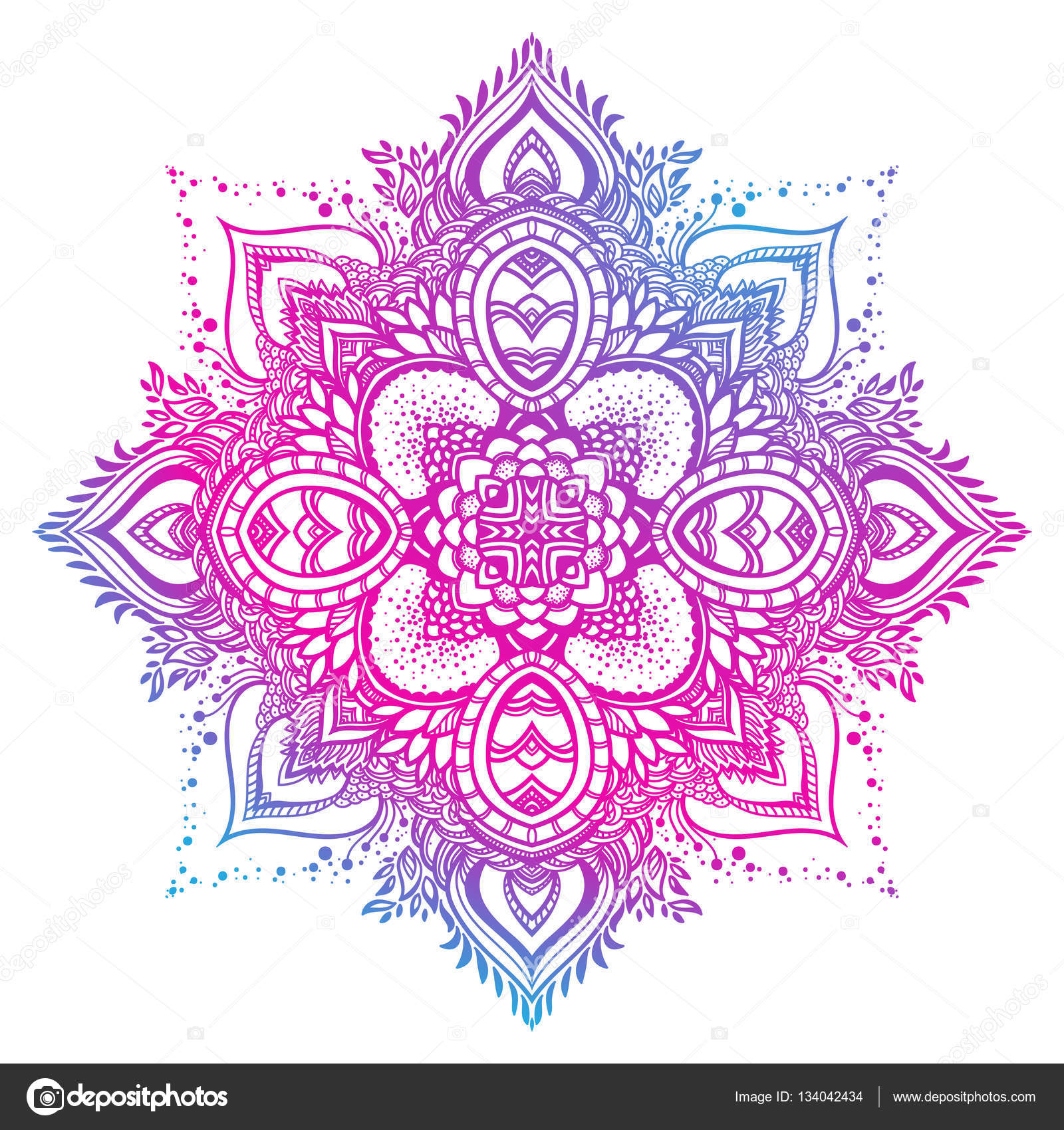 Colorful Mandala ornament Stock Vector Image by ©irska_no #134042434