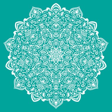 Mandala mavi süsleme