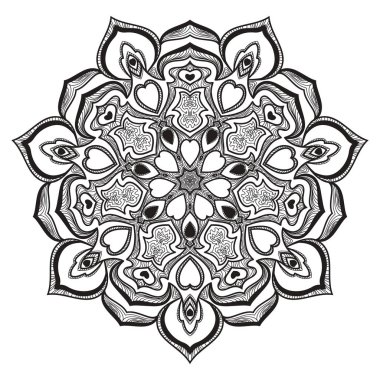 siyah mandala süsleme