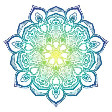 Mandala renkli süsleme