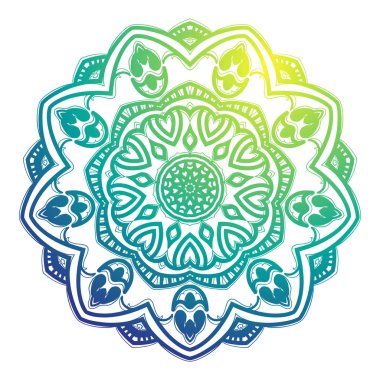 Mandala renkli süsleme