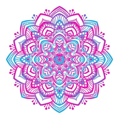 Mandala renkli süsleme