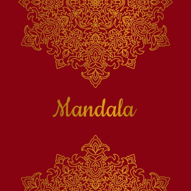Golden Mandala ornament clipart