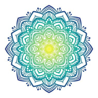 Mandala renkli süsleme