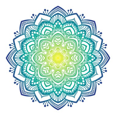 Mandala colorful ornament clipart