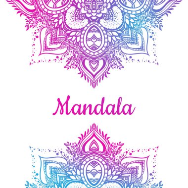Mandala renkli süsleme