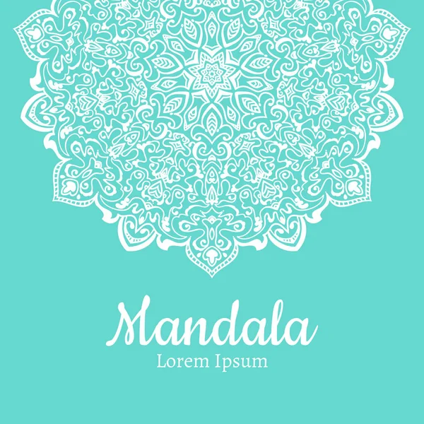 Mandala adorno azul — Vector de stock