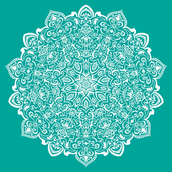 Mandala modrý ornament — Stockový vektor