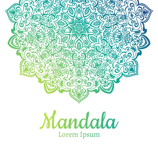 Mandala ornamento colorido — Vetor de Stock