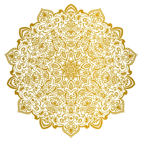 Arany mandala dísz — Stock Vector