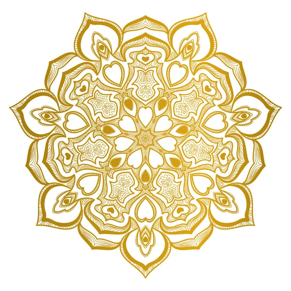 Ornement mandala doré — Image vectorielle