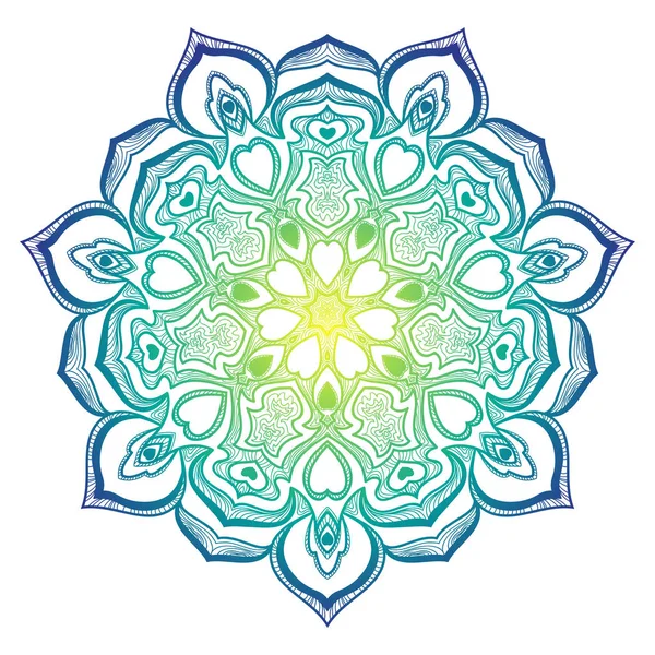 Mandala ornamento colorido — Vetor de Stock