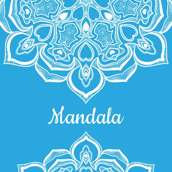 Ornamento Mandala blu — Vettoriale Stock