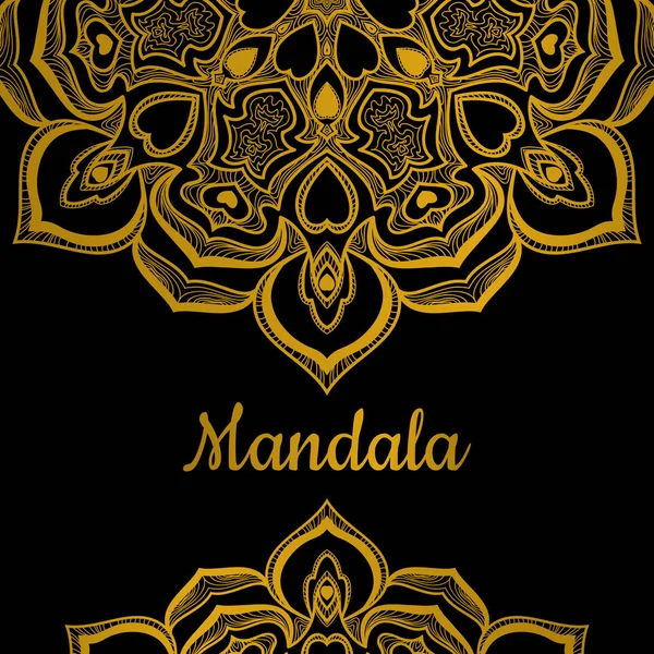 Gouden Mandala Ornament — Stockvector