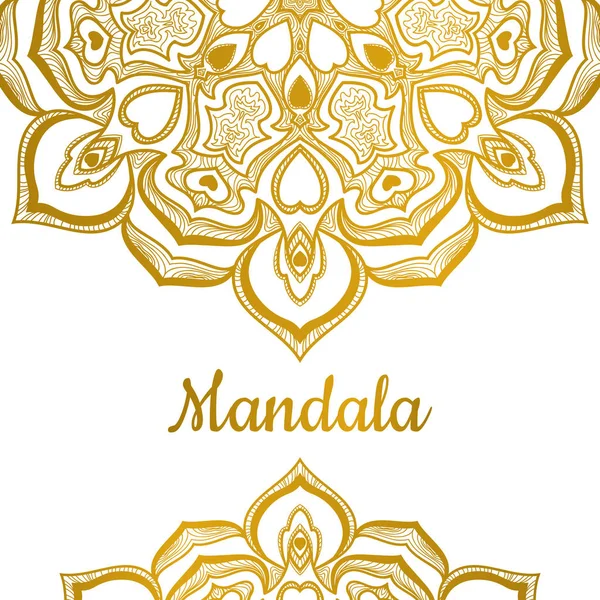 Arany mandala dísz — Stock Vector