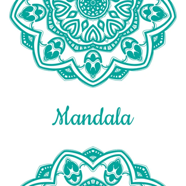 Mandala blauw ornament — Stockvector