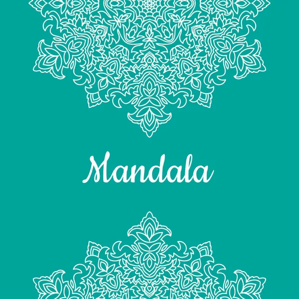 Mandala blauw ornament — Stockvector