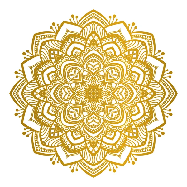 Ornement mandala doré — Image vectorielle