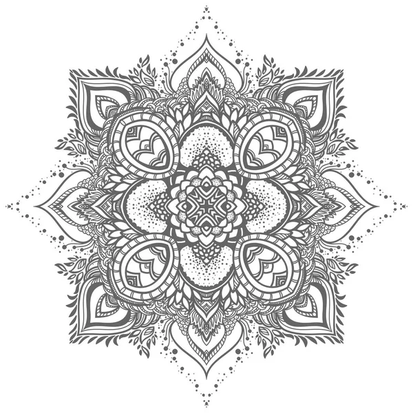 Černá mandala ornament — Stockový vektor