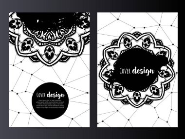 Broşür için Mandala tasarım şablon düzeni