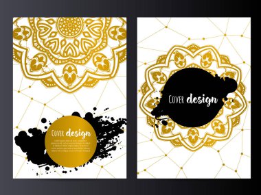 Broşür için Mandala tasarım şablon düzeni