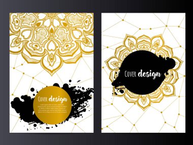 Broşür için Mandala tasarım şablon düzeni