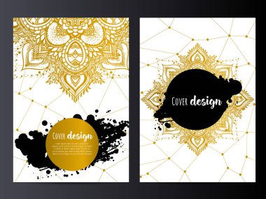 Broşür için Mandala tasarım şablon düzeni