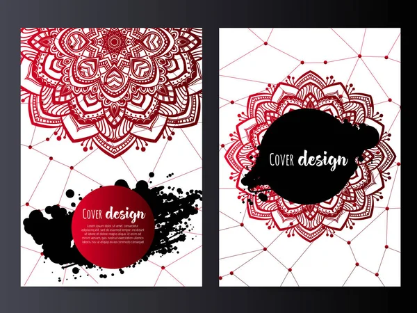 Broşür için Mandala tasarım şablon düzeni