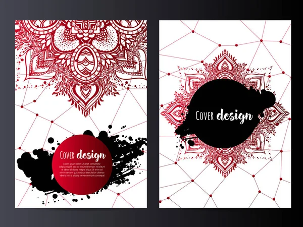 Diseño de plantilla de diseño Mandala para folleto — Vector de stock