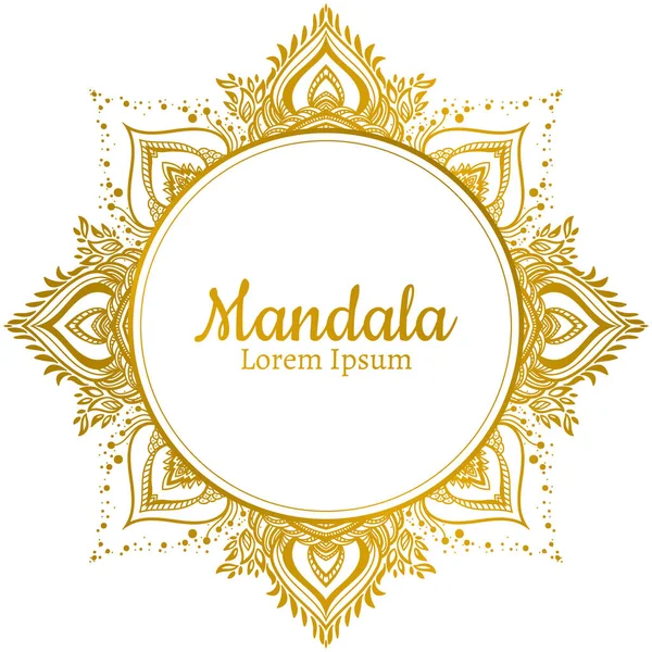 Золотий шаблон логотипу Mandala — стоковий вектор