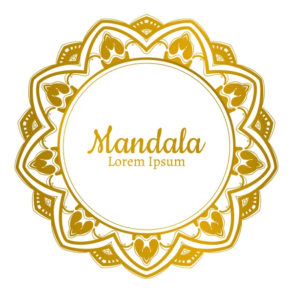 Arany Mandala logo sablon — Stock Vector