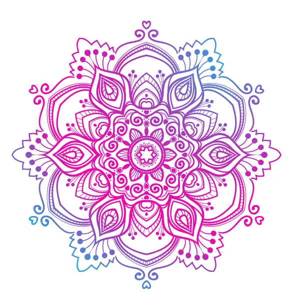 Ornement Mandala multicolore — Image vectorielle