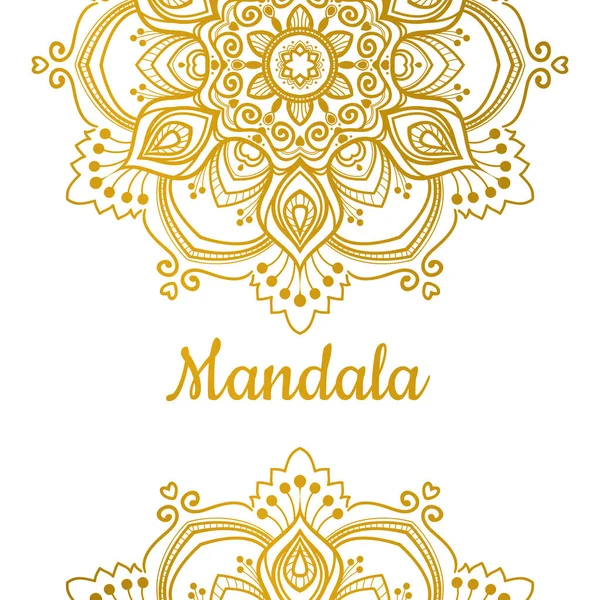 Gouden Mandala Ornament — Stockvector