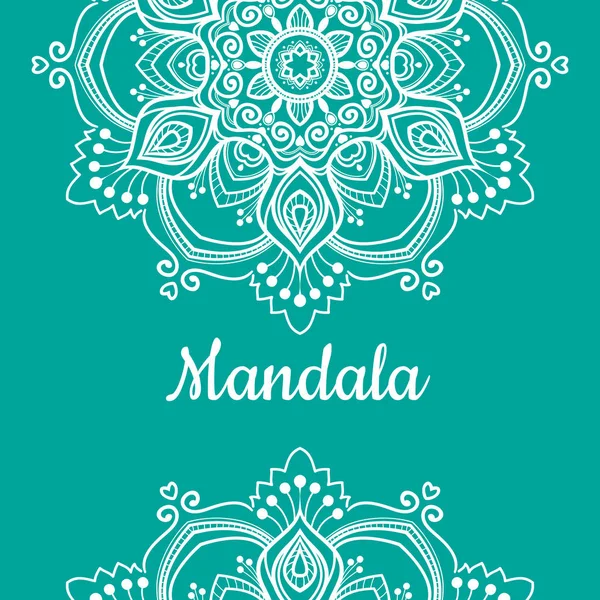 White Mandala ornament — 图库矢量图片